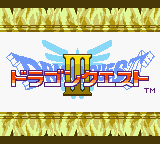 Dragon Quest I & II title screen for GameBoy Color